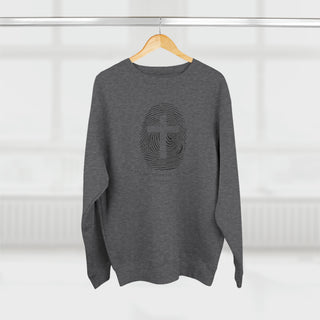 Unisex Premium Crewneck Sweatshirt Jesus Fingerprint