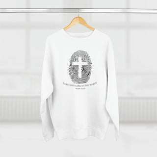 Unisex Premium Crewneck Sweatshirt Jesus Fingerprint